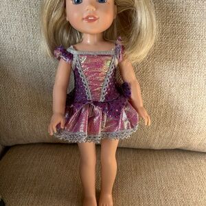 American Girl WellieWisher Sparkling Purple Doll Dress